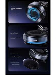 Giá đỡ điện thoại từ tính hút chân không bằng hợp kim, có thể điều chỉnh 360°, không cần keo dán, thích hợp sử dụng trên ô tô/phòng tập thể dục/gương/bề mặt nhẵn, tương thích với tất cả các loại điện thoại thông minh. - B - Xem 9