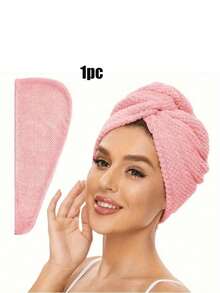 1/4条超细纤维干发巾，300克柔软干发帽，简约纯色浴室干发巾，超强吸水干发巾，防毛躁湿发帽，浴室用品，浴室配件 - 彩色 - 查看 16