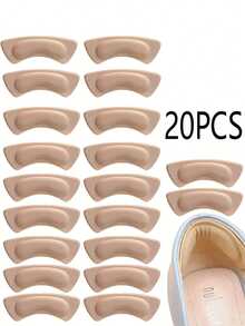 QKC 10片装柔软舒适防摩擦鞋跟贴，防滑鞋跟垫 - 米色 - 查看 6