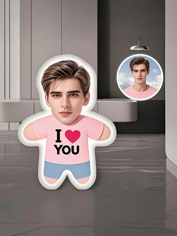 You Can Send Your Favorite Photos To Customize 3D Facial Photos, Pillows With Double-Sided Printing, Wedding Gifts, Toy Shapes, Room Decoration Gifts, Doctoral And Master's Degree Holders, 100% Polyester Fiber Touch, Soft And Personalized Mini Doll Face Pillows. - Proposal - View 16