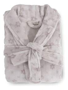 Appel Plush Flannel Bathrobe - Super Comfortable - Baby Pink - View 1