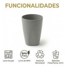 Set Of 30 Colorful Plastic Cups 330ml For Schools, Daycare Centers, And Parties - Grey - View 5