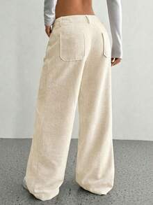 ADD MODA REF AS2016 ELEGANT AND VERSATILE ROPE FUR PANTACOURT PANTS - Màu be - Xem 6