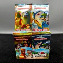 脑虫卡通收藏卡牌，金箔稀有卡牌套装，意大利益智游戏，神话山海收藏卡牌游戏，策略卡牌游戏套装，1包8张全息基础卡牌，动漫风格战斗系列收藏卡牌，礼物，派对礼品袋填充物，情人节，新年，游戏礼物，游戏配件 - 彩色 - 查看 5