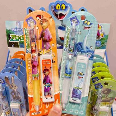 1pc 2026 New Meiman Cartoon Anime Peripheral, Hot Learning Supplies For The New Year, Cute Fox Rabbit Automatic Pencil Activity Pencil Set, Exquisite Appearance, Fox Rabbit Non Sharpening Automatic Pencil, Exquisite Appearance, Multiple Surprise Small Gifts For Friends And Family, New Year Gifts, Valentine's Day Gifts, Easter Gifts, Random Styles
