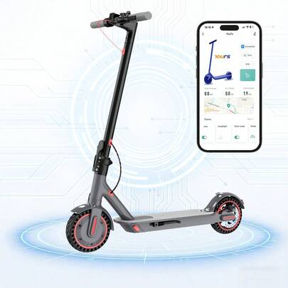 350W Adult Electric Scooter: Equipped With A 36V/10.4Ah Battery And 8.5-Inch Puncture-Proof Tires. It's Foldable, Features A 350W Motor, Has A Top Speed Of 25 Km/H, A Range Of 22 Miles, And A Maximum Load Capacity Of 120 Kg. It Also Comes With APP Functionality And High-Speed Performance. Suitable For Users Aged 15 To 70, It Can Be Given As A Birthday Or Holiday Or Christmas Gift.