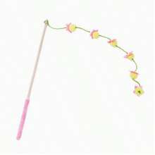 可爱花朵逗猫棒，木柄耐咬铃铛，猫咪自娱自乐玩具，幼猫互动工具，宠物用品，优雅仙女棒，猫咪最爱的互动玩具 - 查看 9