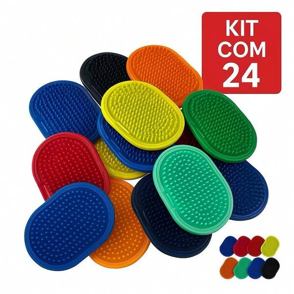 24 unidades Escova Pata Pata Bolso Barbearia Pente