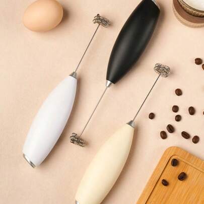 单速电动奶泡器，无线设计，带小型奶泡器盖，可搅拌，适用于咖啡、抹茶、拿铁、卡布奇诺、热巧克力等饮品。[单速电动奶泡器] 手持式电动奶泡器，奶泡器，咖啡奶泡器，带不锈钢搅拌棒的搅拌器，适用于咖啡、抹茶、拿铁、卡布奇诺、热巧克力等饮品。