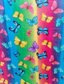 Edredon Infantil Mariposas Matrimonial Muy Suave - Azul Cadete - Ver 3