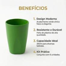 Set Of 30 Colorful Plastic Cups 330ml For Schools, Daycare Centers, And Parties - Citrus Green - View 3