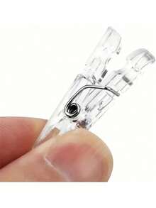 20/50/100pcs Mini Transparent Plastic Clips, Spring Clips, Towel/Photo Clips, Clothing Clips, DIY Photo Wall Home Decor - Transparent - View 8