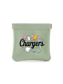 Multi-Color Charger/Data Cable Organizer Pouch, Light Green/Random Print Pattern, Suitable For Data Cables, USB Drives, Power Banks, Phones, Etc., For Office And Travel Use - Multicolor - View 9