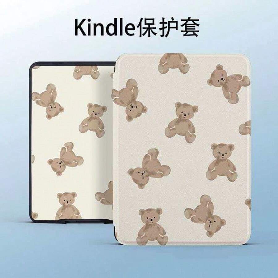 可爱小熊设计，防震，萌趣十足，发货迅速，Kindle保护套，兼容Kindle Paperwhite第十代（2018）、Kindle Paperwhite第十一代（2021）、Kindle Paperwhite第十二代（2024）和Kindle第十代（2019）。圣诞礼物、新年礼物、生日礼物。 - 彩色 - 查看 1