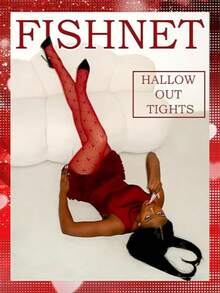 1 đôi quần tất lưới họa tiết trái tim đen trắng, tất lưới hình trái tim, quần tất lưới màu đỏ dành cho nữ, thích hợp cho tiệc Valentine, hẹn hò, du lịch mùa hè, tiệc tùng, quà tặng cosplay. - Nhiều màu - Xem 2