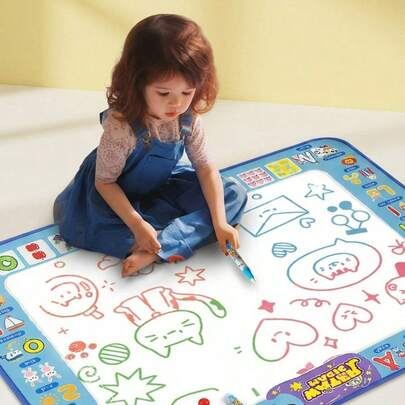 [Thảm vẽ màu nước ma thuật] Thảm vẽ màu nước ma thuật di động | Vải bạt nước tái sử dụng cho trẻ em từ 3-6 tuổi, có thể gấp gọn và cất giữ di động, vải bạt Graffiti nhiều màu, đồ chơi nghệ thuật