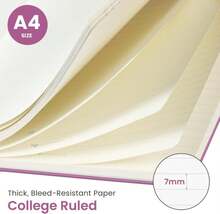 Taja Spiral Lined Notebook, 8.5"X11" Notebooks For Work, Large A4 Journal For Women &Amp; Men, College Ruled Journaling Notebook For Writing, Plastic Cover Spiral Journal, Purple - Màu A - Xem 2