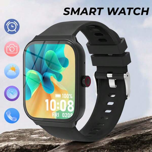 Modieuze unisex smartwatch met multifunctionele functies zoals bellen via Bluetooth, berichtmeldingen, diverse sportmodi, hydratatieherinnering, muziekbediening en camerabediening. De populairste smartwatch van dit moment, een ideaal cadeau voor vrienden.