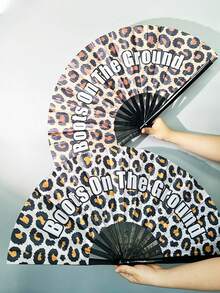 Leopard Print Casual Polyester Fabric - Multicolor - View 3