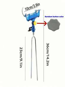 Adjustable Fishing Rod Holder Stand, 360° Stainless Steel Fishing Rod Rack For Beach/Ground, One-Click Lock, Stable And Worry-Free, Allows You To Focus On The Joy Of Fishing, Ideal Gift - Blue - View 7