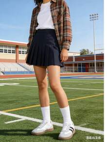 Zapatillas deportivas planas casuales para mujer, nuevas zapatillas planas versátiles y retro de moda 2025 para todas las estaciones - Blanco y Negro - Ver 8