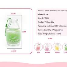 Mini Fruit Milk Bottle Toy - Super Realistic Slow Rebound Milk Cup, Creative Desktop Ornament Stress Relief Item, Teen Stress Relief Toy, - Multicolor - View 11