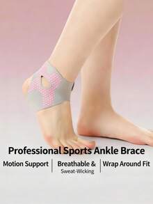 1 chiếc đai hỗ trợ mắt cá chân nhẹ, có thể điều chỉnh, màu đen và hồng, mềm mại, phù hợp cho cả nam và nữ, dùng trong thể thao, bảo vệ khớp mắt cá chân, cần thiết cho các hoạt động ngoài trời như thể thao, đi bộ đường dài, chạy bộ, leo núi, tập thể dục, unisex - Nẹp mắt cá chân - Xem 2