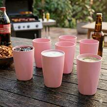 Set Of 30 Colorful Plastic Cups 330ml For Schools, Daycare Centers, And Parties - Baby Pink - View 6