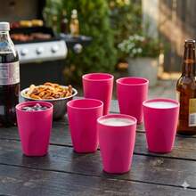 Set Of 30 Colorful Plastic Cups 330ml For Schools, Daycare Centers, And Parties - Rose - View 6
