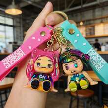 1pc Electroplated Sitting K-POP Girl Group Keychain Pendant, Korean Idol Bag Charm - Multicolor - View 2