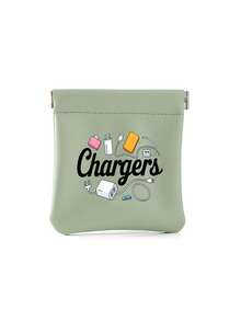 Multi-Color Charger/Data Cable Organizer Pouch, Light Green/Random Print Pattern, Suitable For Data Cables, USB Drives, Power Banks, Phones, Etc., For Office And Travel Use - Multicolor - View 5