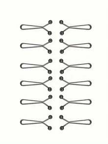 12pcs Women's Simple Hair Clips, Scarf Clips, Headband Pins, Silk Scarf Clips, Headwear Fastener Clips For Dress - A - View 13