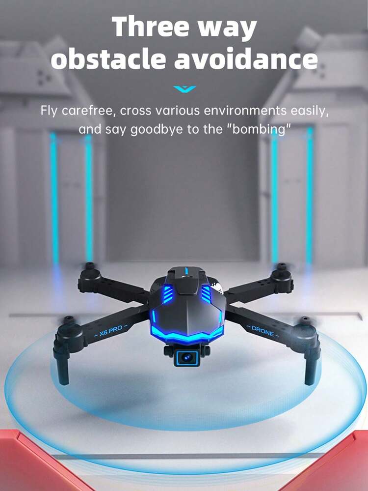 X6, Drone, Equipped With Dual Cameras, Batteries, Obstacle Avoidance Function, Optical Flow Hovering, Comes With A Handbag, And Comes With Random Accessory Colors - View 6