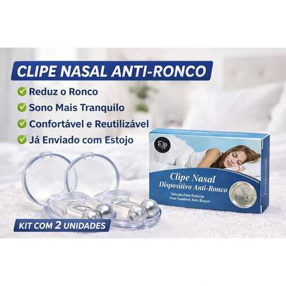 Clipe Para Nariz 2 Unidades Antironco Imã Magnético Dilatador Para Nariz Silicone