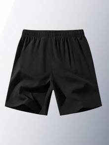 3pcs Men's Sports Shorts, Quick-Dry Breathable Drawstring Elastic Waist Shorts For Running, Gym, Beach, Basketball - Lake Blue - View 5