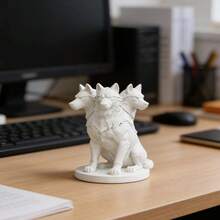 Tượng chó ba đầu Cerberus phong cách Gothic mới, tượng nhỏ màu đen hoặc trắng, trang trí bàn làm việc, bảng điều khiển ô tô, Halloween, điểm nhấn trang trí nhà theo phong cách Gothic, màu ngẫu nhiên, quà tặng ngày lễ. - 1PC - Xem 13