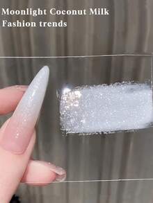 1瓶/12毫升 爆款闪亮月光椰奶美甲凝胶 – 2026新款细闪粉闪亮凝胶，专为美甲和UV光疗凝胶设计。套装包含美甲设计工具，兼容LED灯、UV底胶和封层，可达到美甲修复效果。持久长达28天。 - 彩色 - 查看 3