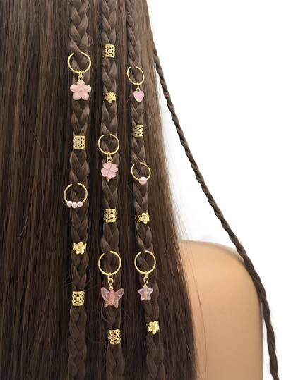 37pcs Butterfly Flower Y2K Bow Dreadlock Hair Jewelry Accessories For Braids Gifts For Girls And Women Perfect For Dances And Parties Music Festival