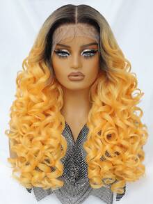 Tóc giả Latisha 13*6 HD Synthetic Lace Front Wigs kiểu xoăn, đã tỉa sẵn, có mái, dành cho nữ, điểm nhấn là tóc con, dài 24 inch. - Nhiều màu - Xem 20