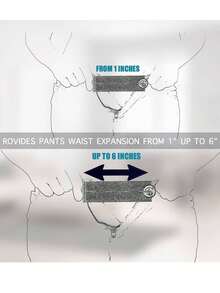 1pc Waistband Extender Buckle, Elastic Adjustable Pants Extension, Maternity Pants Stretch Button - Multicolor - View 5