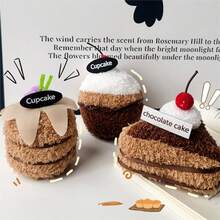 2026新款可爱逼真蛋糕玩偶，三明治毛绒玩具，生日、惊喜、节日、情侣、万圣节、圣诞节、游戏玩家的完美礼物 - 彩色 - 查看 4