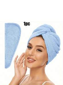 1/4条超细纤维干发巾，300克柔软干发帽，简约纯色浴室干发巾，超强吸水干发巾，防毛躁湿发帽，浴室用品，浴室配件 - 彩色 - 查看 17