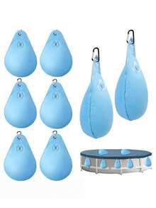 2个装新款夏季游泳池遮阳挂袋，游泳池墙面挂袋，水滴形遮阳挂袋，加厚型挂袋，防止树叶和垃圾进入，夏季游泳池挂袋 - 泳池罩掛袋 - 查看 8