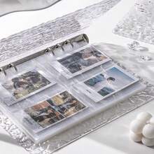 Transparent Crystal Ripple Photo Album, A5 Loose-Leaf 4-Slot 3-Inch Card Collector's Notebook, Suitable For Card Collection, Idol Photocards, Calendar Making, Photo Album Making - A5 - View 7