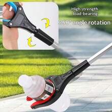 Foldable Long Handle Trash Picker, Multifunctional Sanitation Litter Grabber, Compact Portable Waste Tongs - Multicolor - View 3