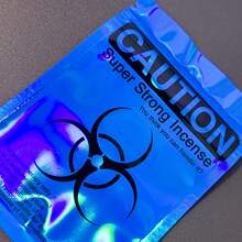 10/20/50/100个装全息可重复密封铝箔袋，防异味拉链包装袋，带图案印刷，适用于小件物品 - 紅色 - 查看 7