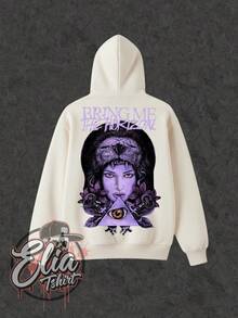 Comfortable Basic Sweatshirt For Everyday Wear. Bring Me The Horizon Music Singer Famous International National Urban Culture Rock Metal Rock N Roll Famous Band Singer Unisex Sweatshirt For Men And Women 50% Cotton 50% Polyester Top Premium Streetwear New Release Immediate Shipping Various Colors!! - 白色外層 - 查看 1