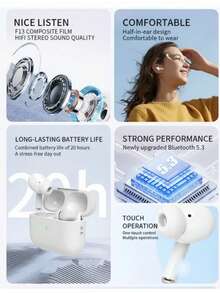 全新无线耳机，自动降噪，快速充电，低延迟，游戏音乐两相宜 - 均碼 - 查看 5