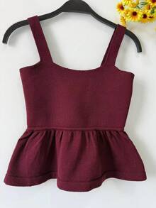 Tank Top - Burgundy - View 1