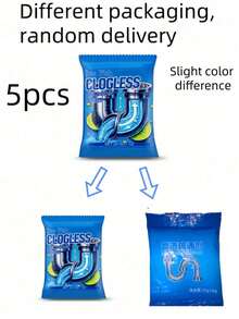 Jakehoe 10/8/5/4/3/2 件装下水道疏通粉，适用于浴室和厨房，溶解堵塞物并消除异味（全新升级包装，新旧款式随机发货），用于疏通下水道的清洁粉。 - 粉狀 - 查看 11